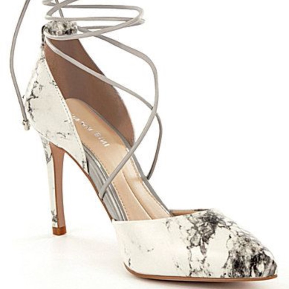 Gianni Bini Marbled Edda lace up pointed toe pump